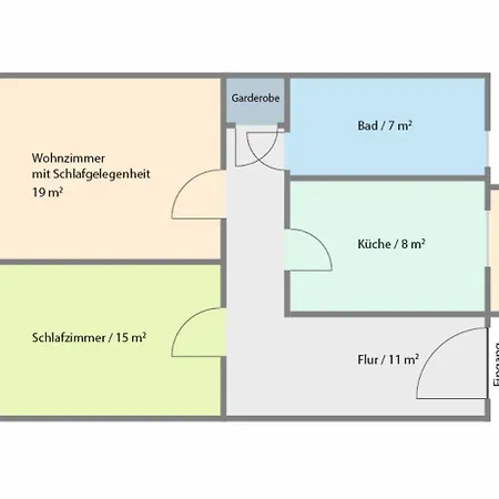 アパート Ferienwohnung Central *
