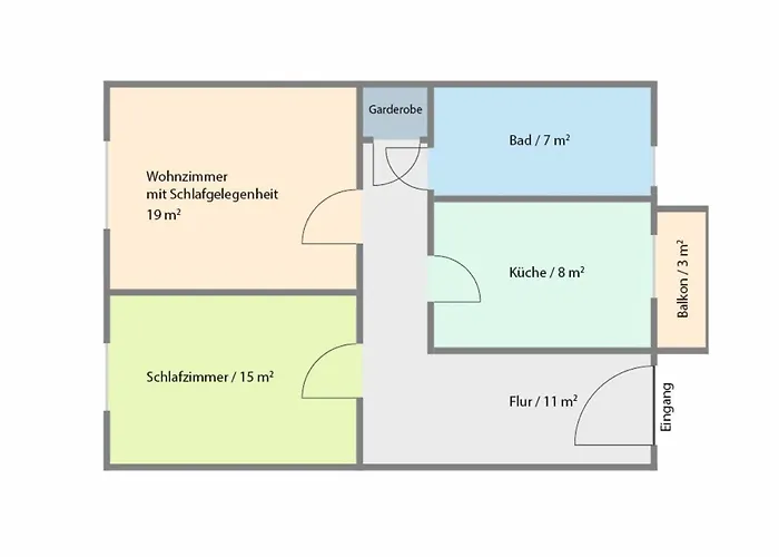 アパート Ferienwohnung Central *